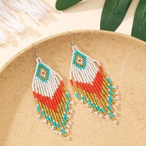 Western Themed Beaded Earrings
